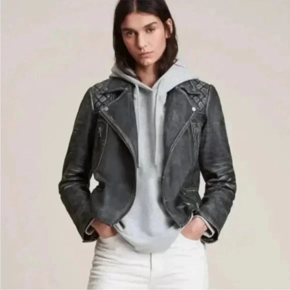 ALL SAINTS The Cargo Leather Biker Jacket